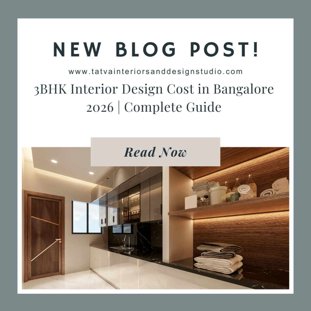 3BHK Interior Design Cost in Bangalore 2026 | Complete Guide