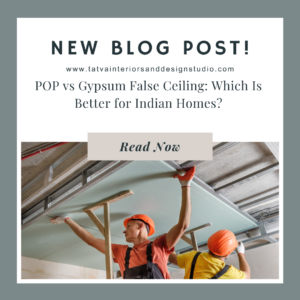 Compare POP vs gypsum false ceiling for Indian homes. Learn about cost factors, durability, installation, lighting, maintenance and design options.