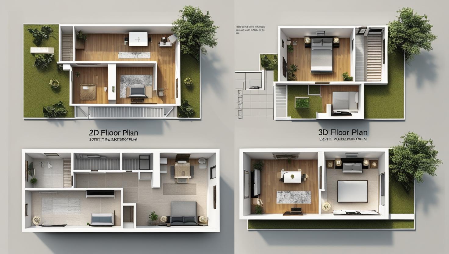 2D floor plan & 3D Floor Plans