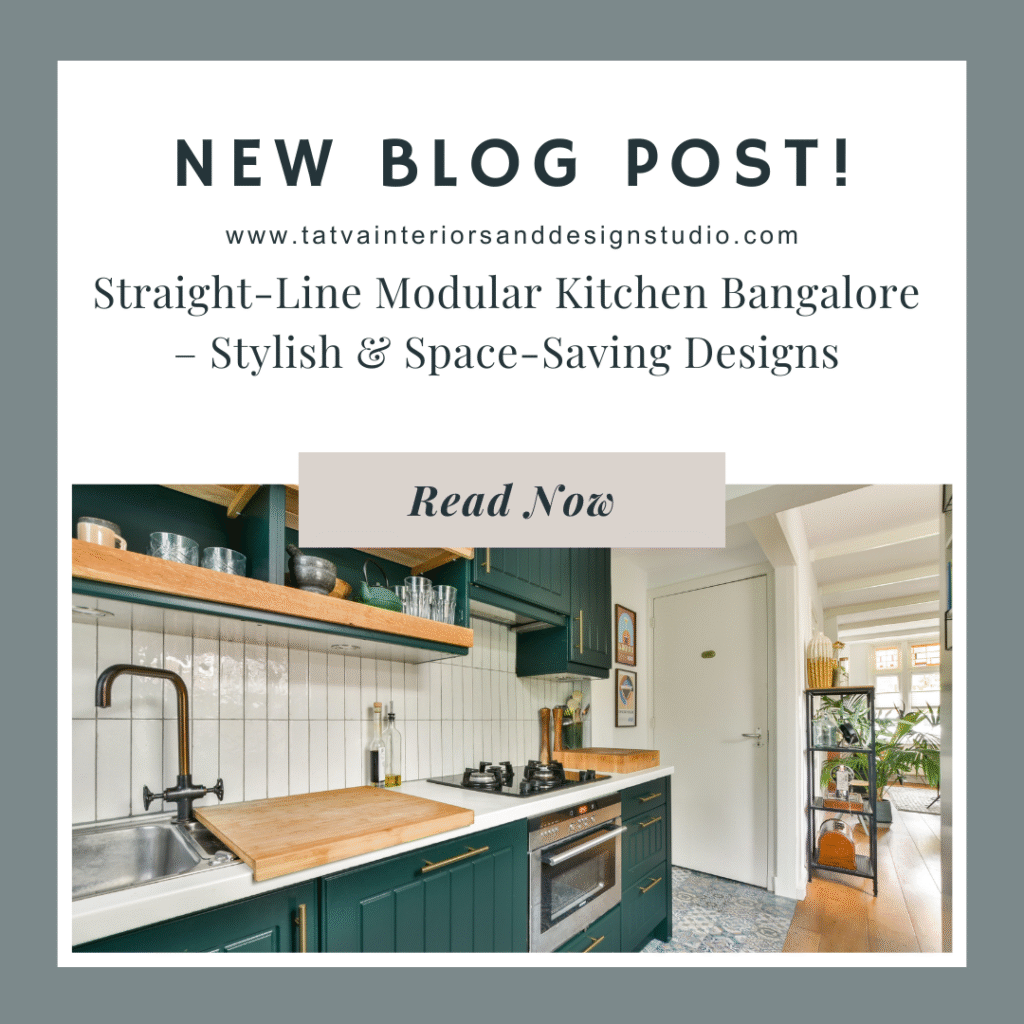 Straight-Line Modular Kitchen Bangalore – Stylish & Space-Saving Designs